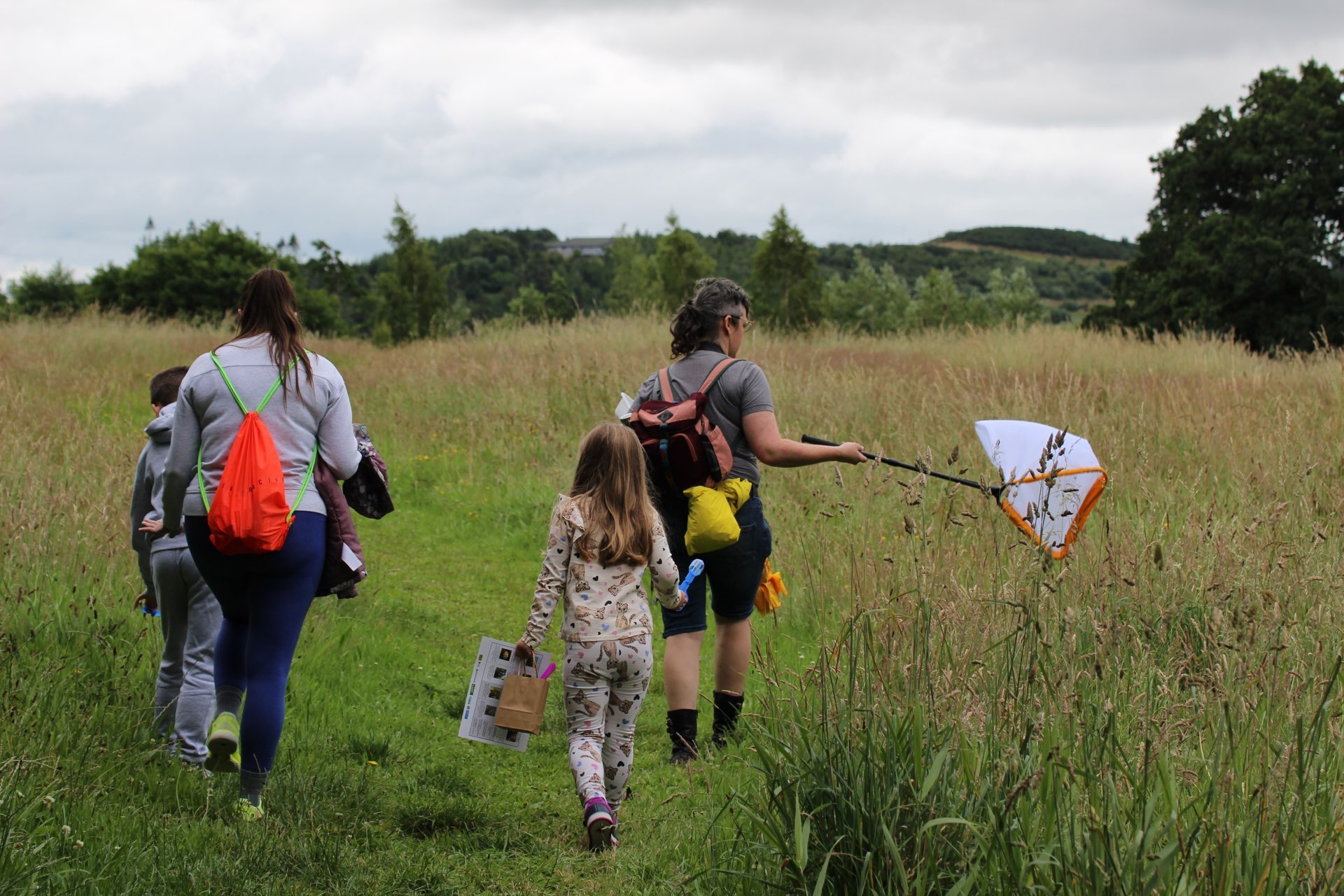 A group takes part in a themed walk